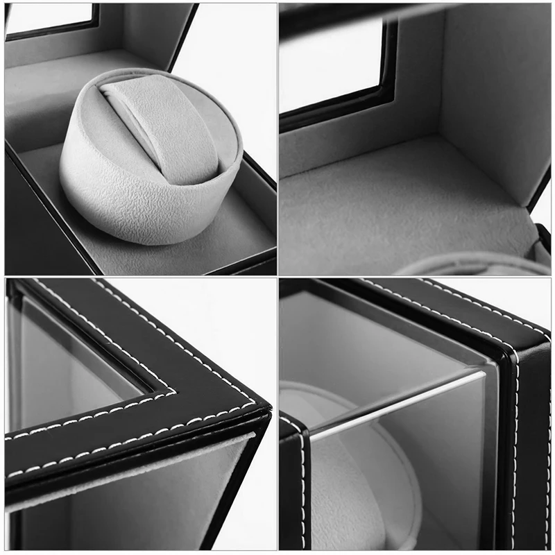 1 шт. черный кожаный чехол-Шейкер для часов с вилкой Стандарта США | Электроника