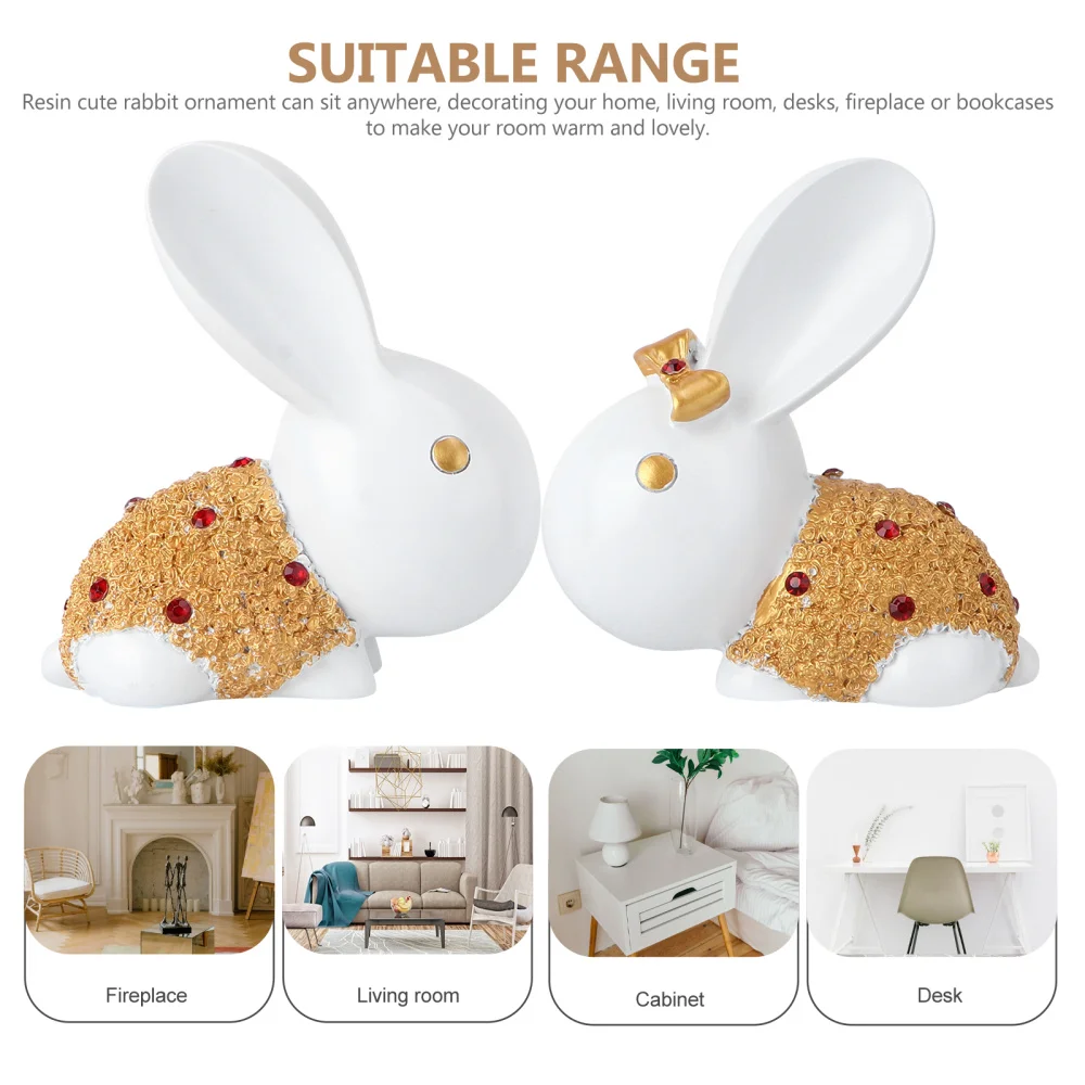 

1Pair Adorable Home Table Decor Durable Resin Adornment Chic Artware Ornament
