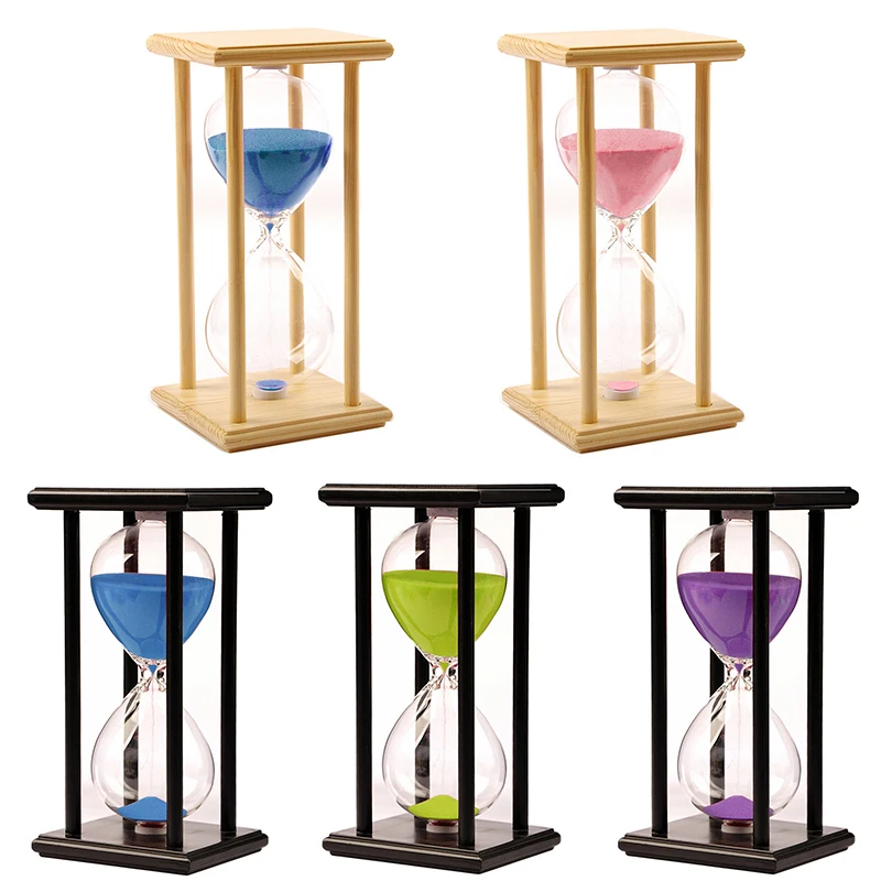 

Multi Purpose Hourglass Sandglass Timer Various Frame and Sand Color 30/60 Minute for Decoration BV789