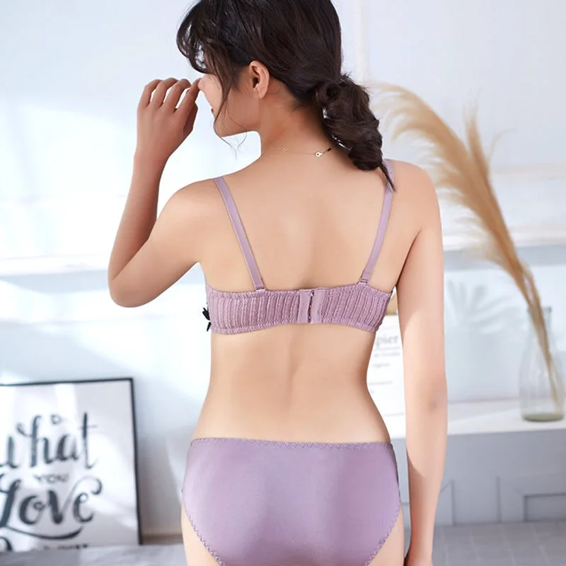 Женское нижнее белье корейский сексуальный комплект с бюстгальтером без