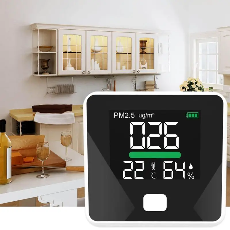 PM2.5 монитор качества воздуха цифровой детектор газа температура анализатор