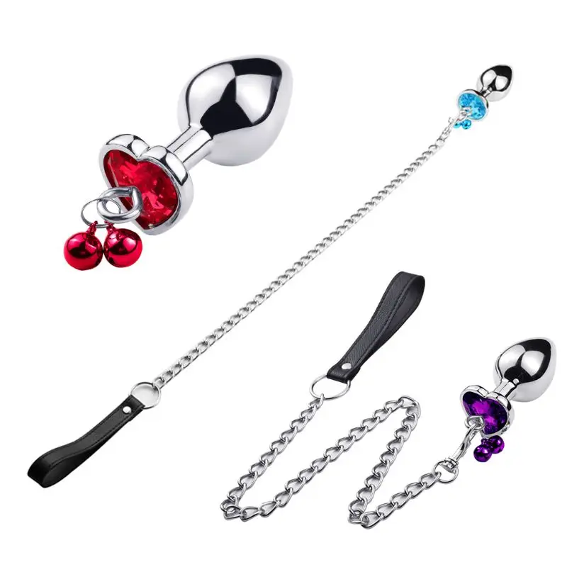 Роскошные Металлические анальные игрушки Анальный тренажер в форме сердца