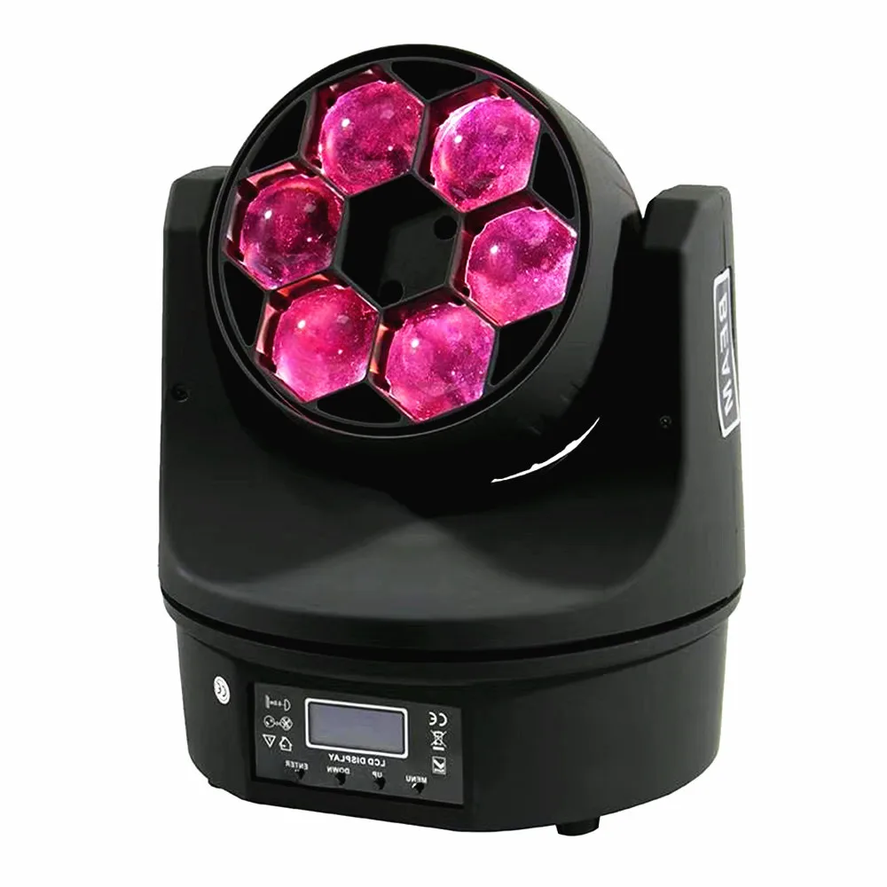 

LED 6x15w Beam Wash Light Bee Eye Moving Head RGBW 4in1 LED Quad Dj Light 10/15CH Dmx Fast Shipping
