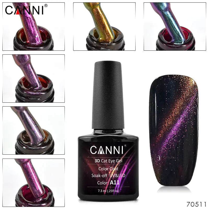 CANNI 3D Гель-лак кошачий глаз 6 волшебных цветов s металлический Хамелеон Изменение