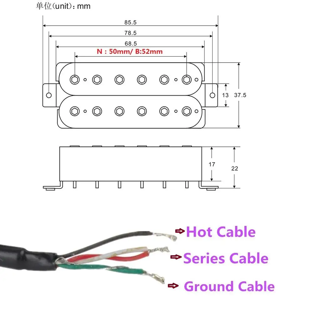 2 шт. набор деталей FLEOR для электрогитары с двойной катушкой|neck pickup|humbucker setpickup set |