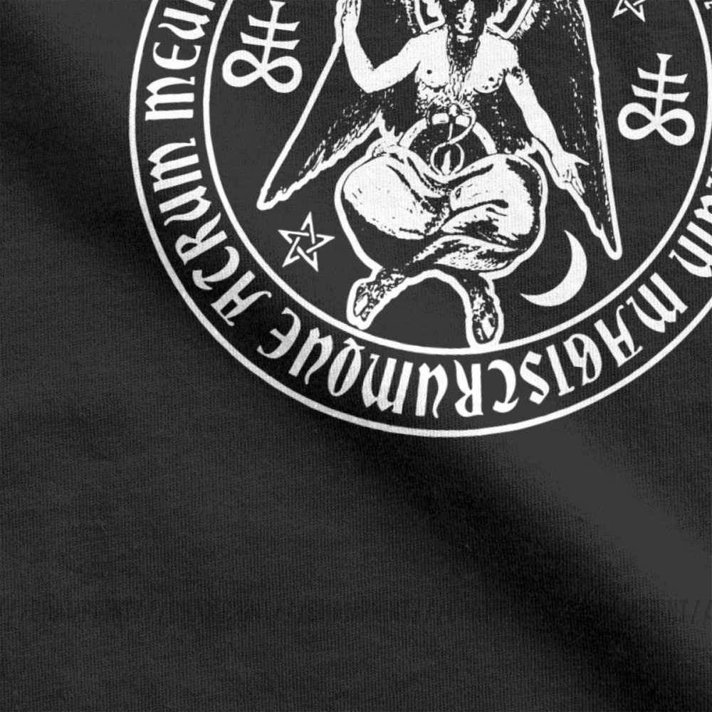 Baphomet Satanic Cross мужские футболки Люцифер оккультная футболка с ведьмами латинская
