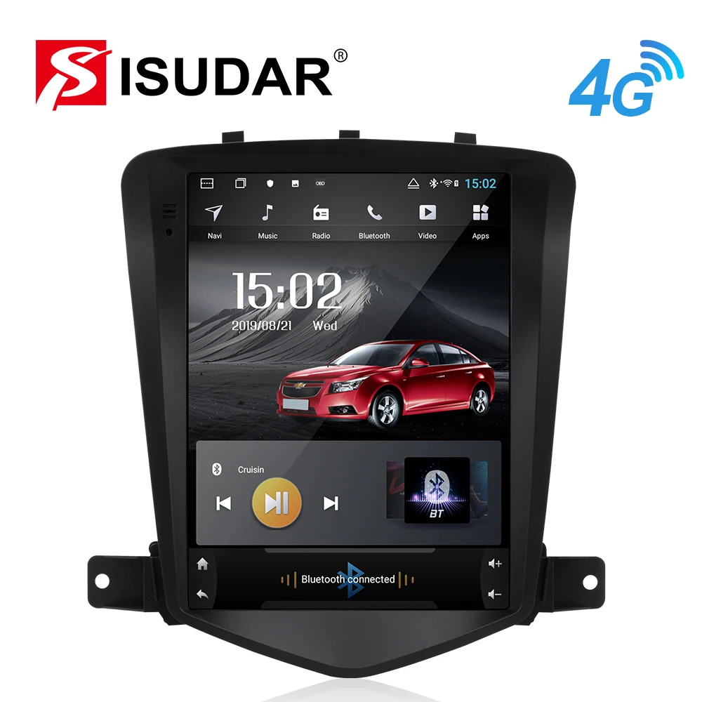 Автомагнитола Isudar H53 вертикальная 1 Din Android для Chevrolet Cruze 2006 2014 GPS автомобильный