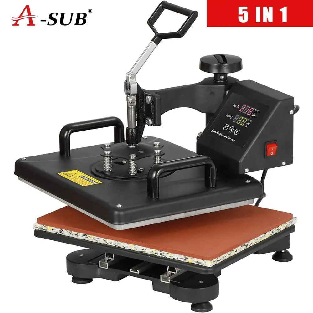 Комбинированный тепловой пресс 5 в 1 сублимационная машина 30*38 см для футболок