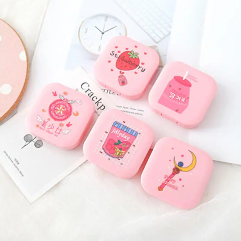 Милый Дорожный Чехол для контактных линз унисекс с мультяшным рисунком