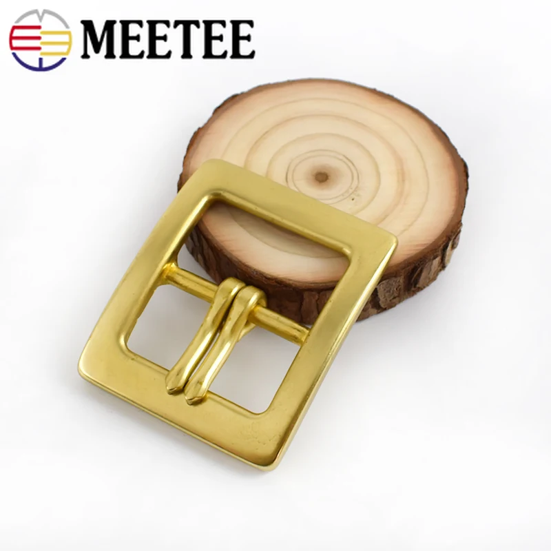 Meetee 1 шт. 40 мм мужские пряжки для ремня крепкая латунная двойная Пряжка 37 38 поясные