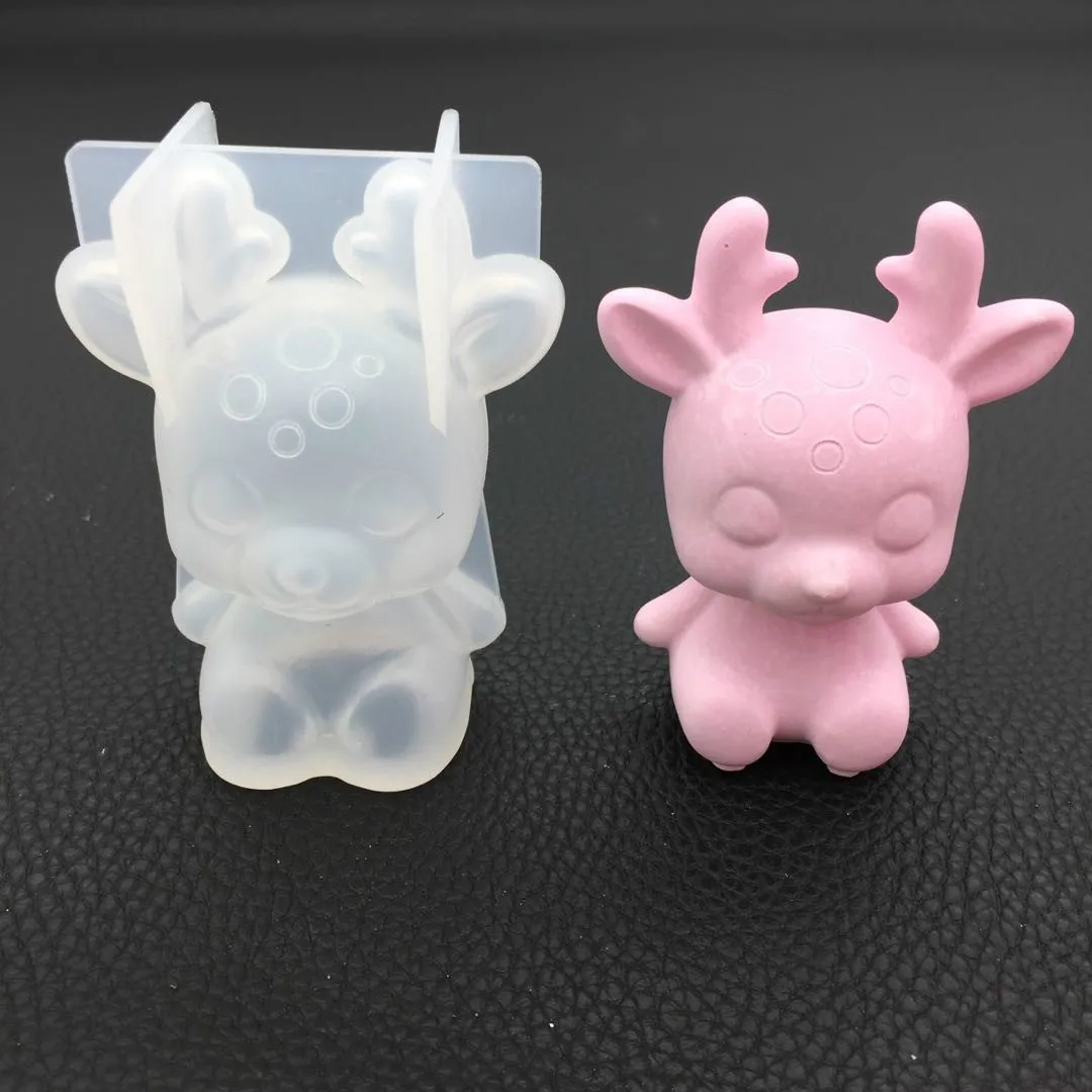

mirror surface Elk deer DIY Cake mold Aromatherapy Plaster mold fragrance wax Soap Chocolates Cooking class teaching Food grade