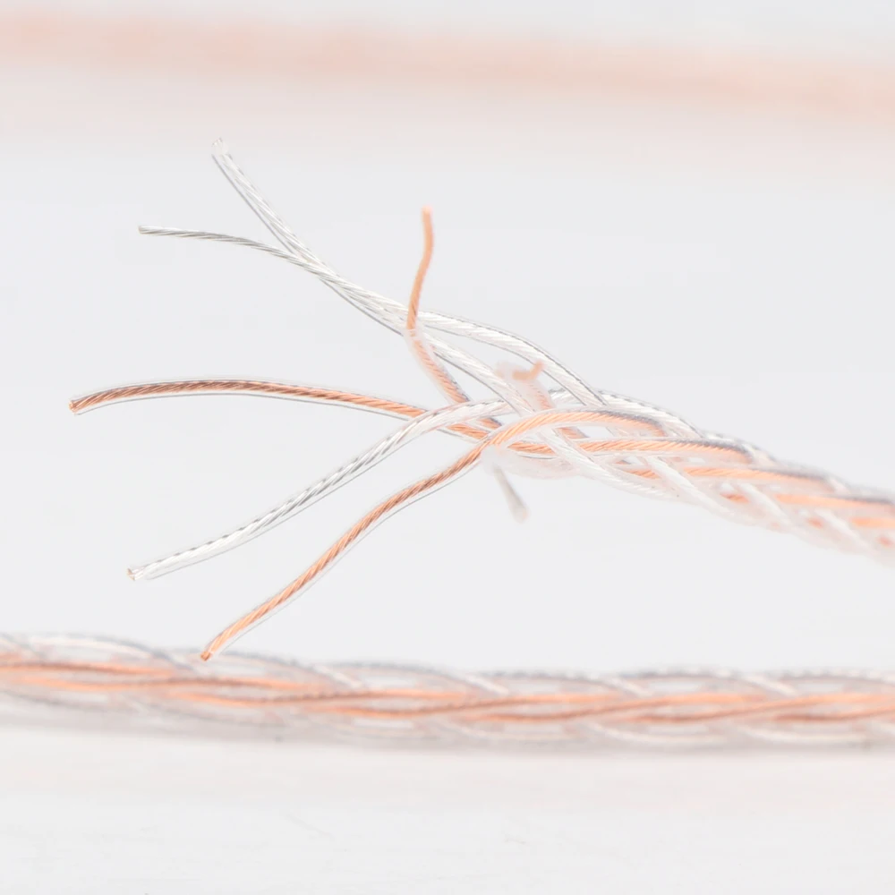 6N OCC Медный + посеребренный твист-кабель для наушников улучшенный провод сделай