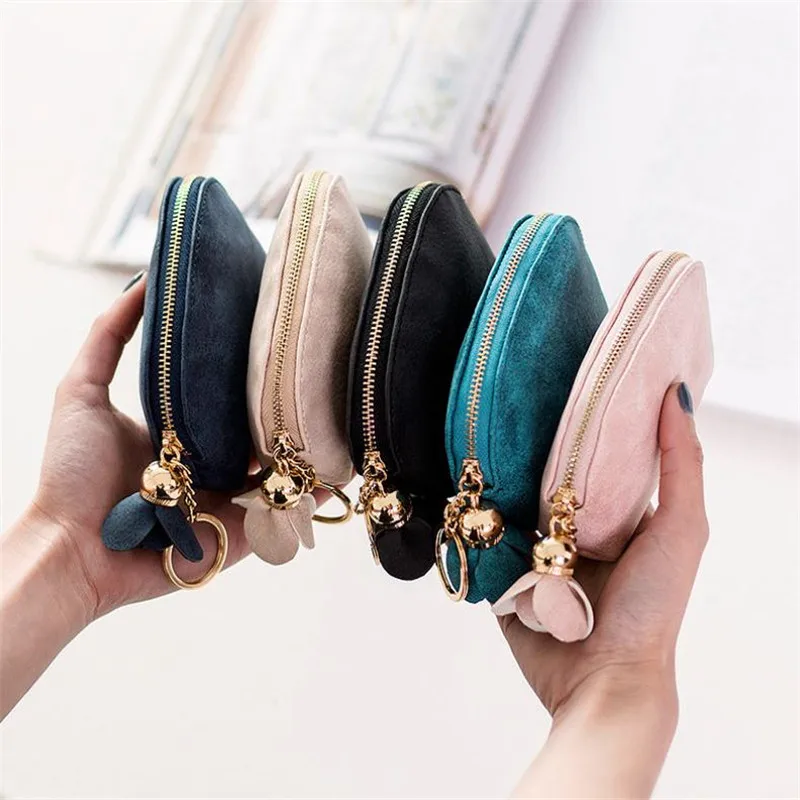 

2020 Women Leather Small Mini Wallet Holder Female Wallet Case Clutch Carte Porte Card Key Money Bag Zip Coin Purse Holder