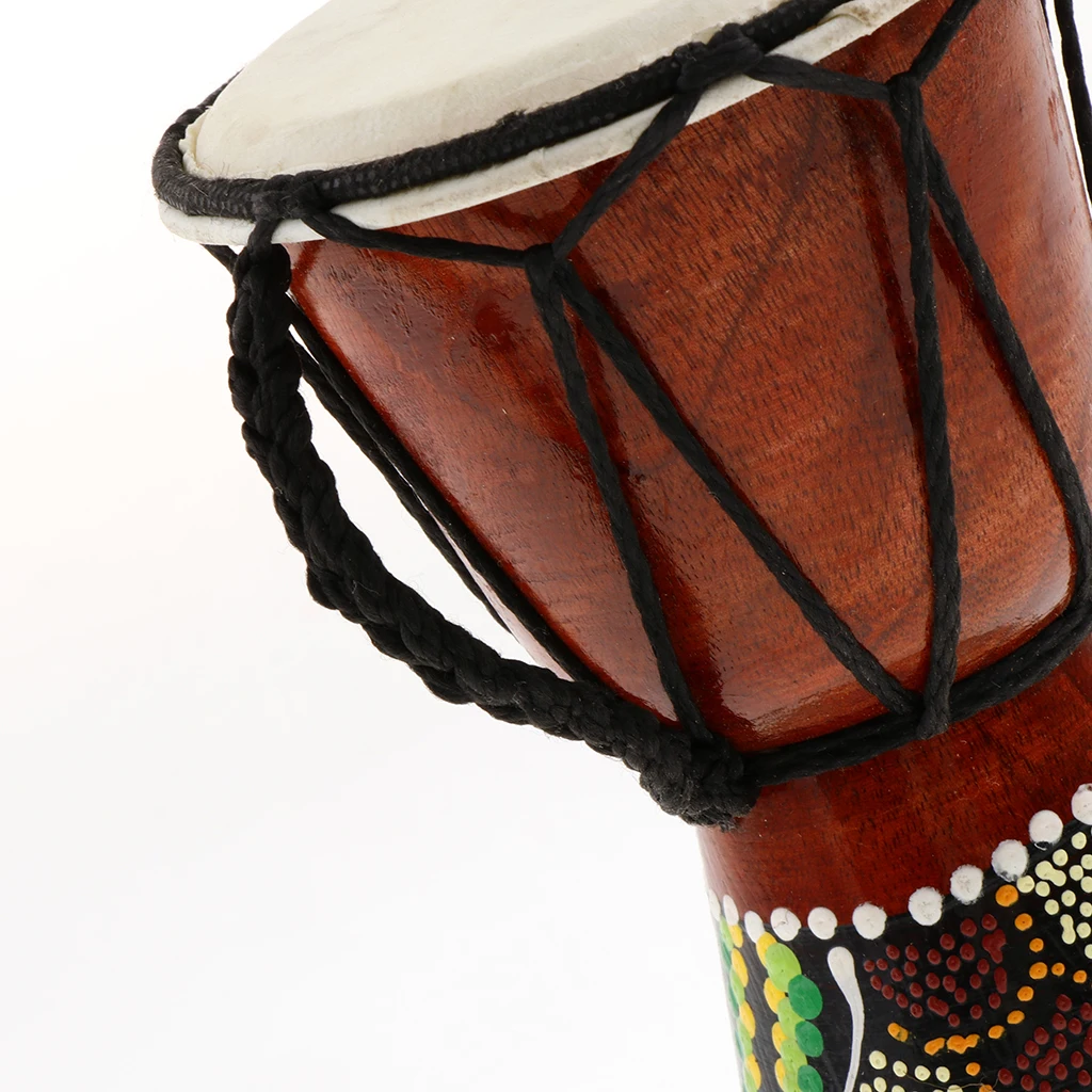 Professional African Djembe Drum Classic Painting Wooden Musical Instrument | Спорт и развлечения