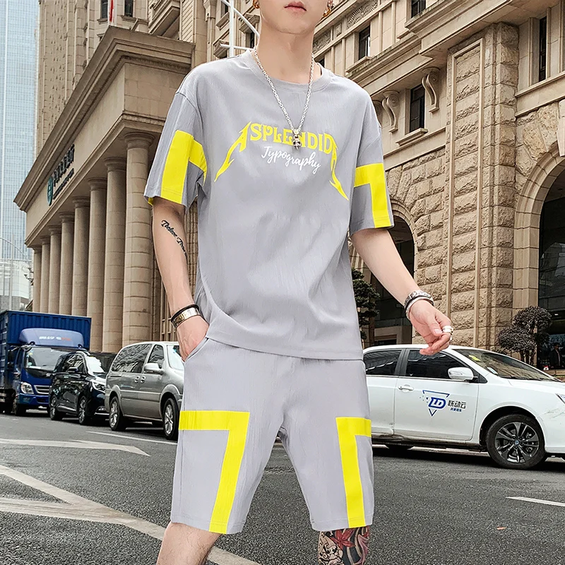 Модный топ и шорты мужской летний комплект Униформа спортивные костюмы|Мужские