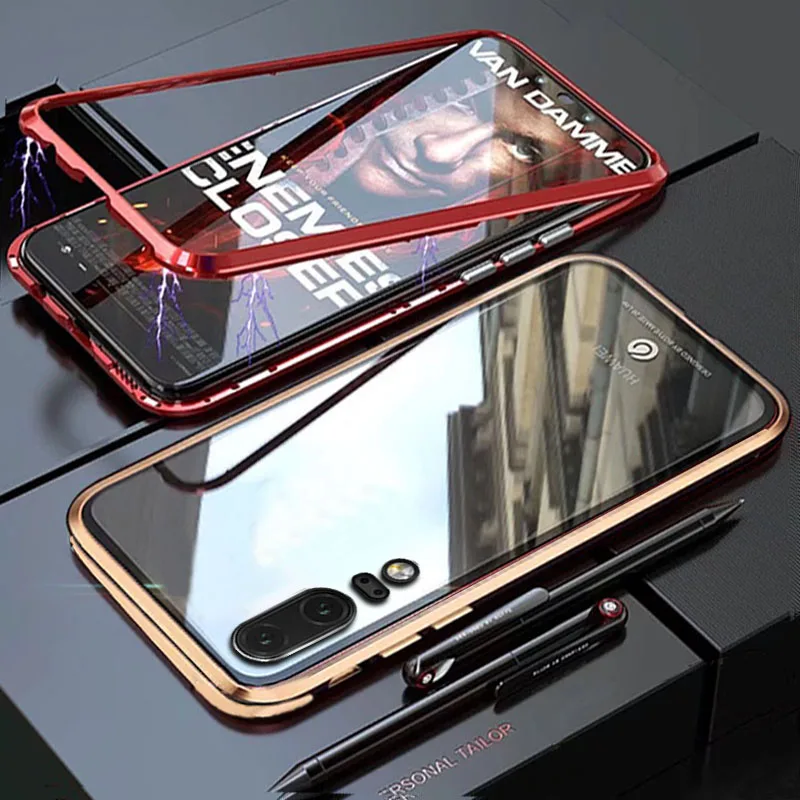 Чехол YonLinTan Coque для huawei p20 pro p 20 lite p20lie p20pro Металлическая магнитная рамка жесткое