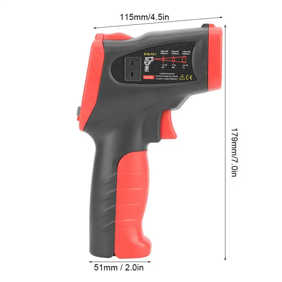  50 650 градусов ручной промышленный цифровой Бесконтактный инфракрасный