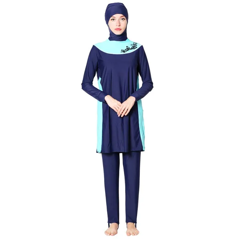 Shehang Женская пляжная одежда Burkinis с полным покрытием купальный костюм хиджабом