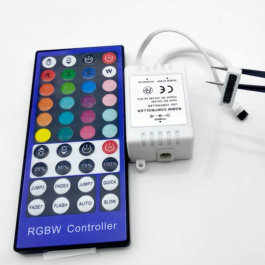 40Key RGB белый RGBW Пульт дистанционного управления DC 12 В 24 В ИК-лента с диммером RGB светодиодный контроллер RGBW RGBWW Светодиодная лента управления Лер