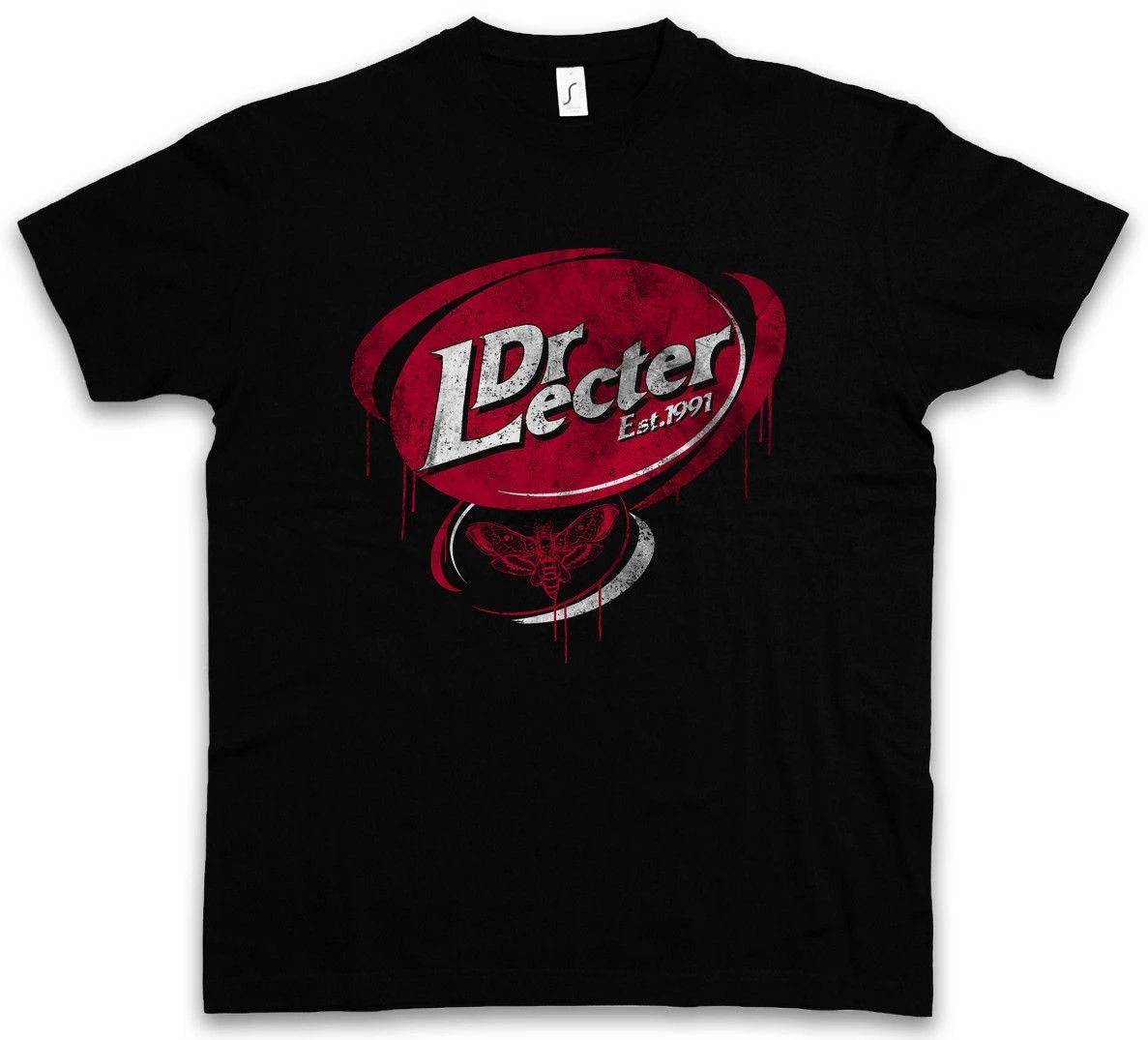 

DR. LECTER T-SHIRT Hannibal Fun Shirt Pepper Drink Red Logo Dragon Movie Cool Casual pride t shirt men Unisex New Fashion