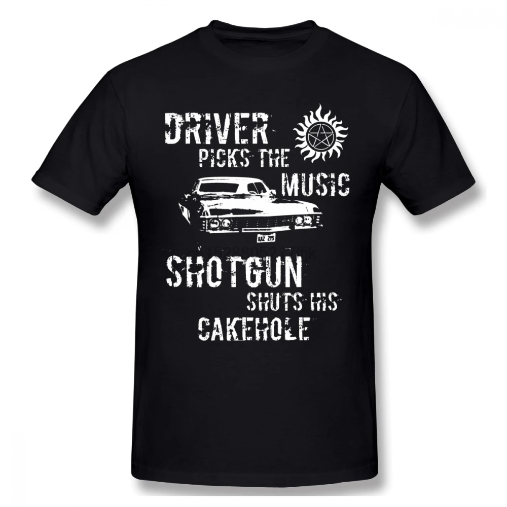 

Driver Picks The Music Supernatural Men T Shirt Fashion Vintage Big Size O-neck Cotton Custom Short Sleeve T-shirt Men