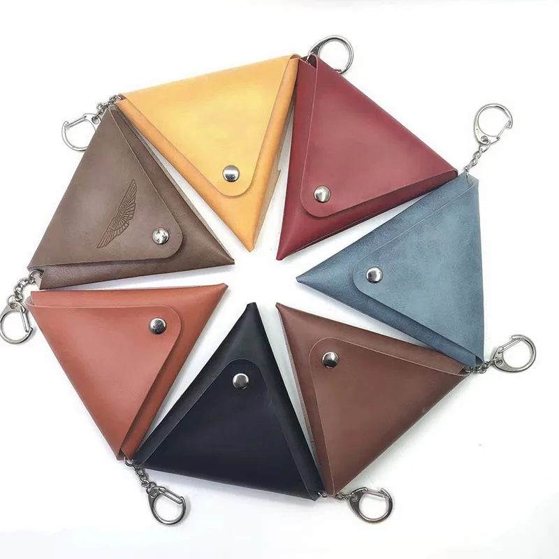 

Mini Portable Triangle Earphone Bag PU Leather Headphone Cover Usb Cable Key Holder Organizer Car Key Case Storage Pouch Purse