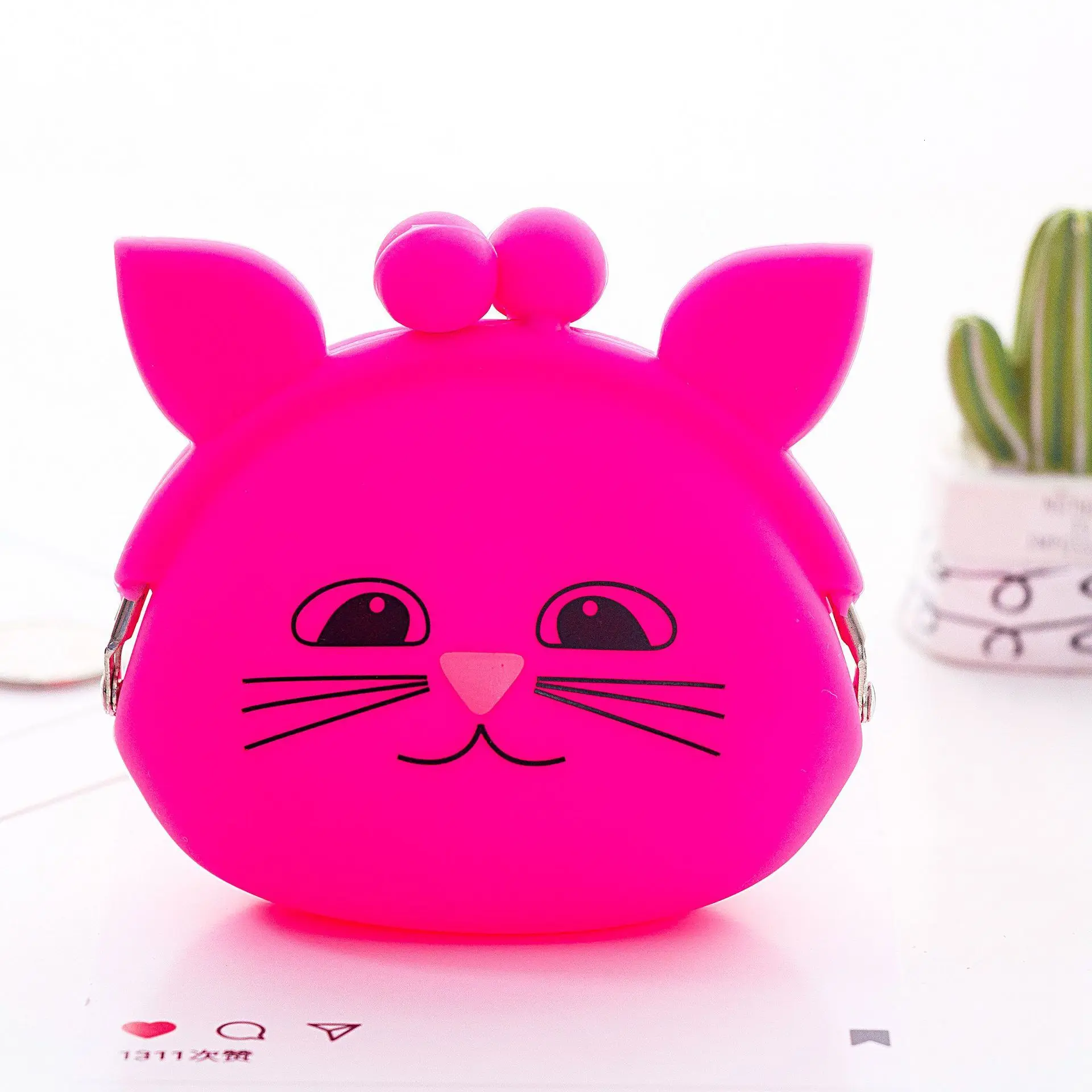 Силиконовый Желейный кошелек для детей с милым мультяшным котом из силикагеля