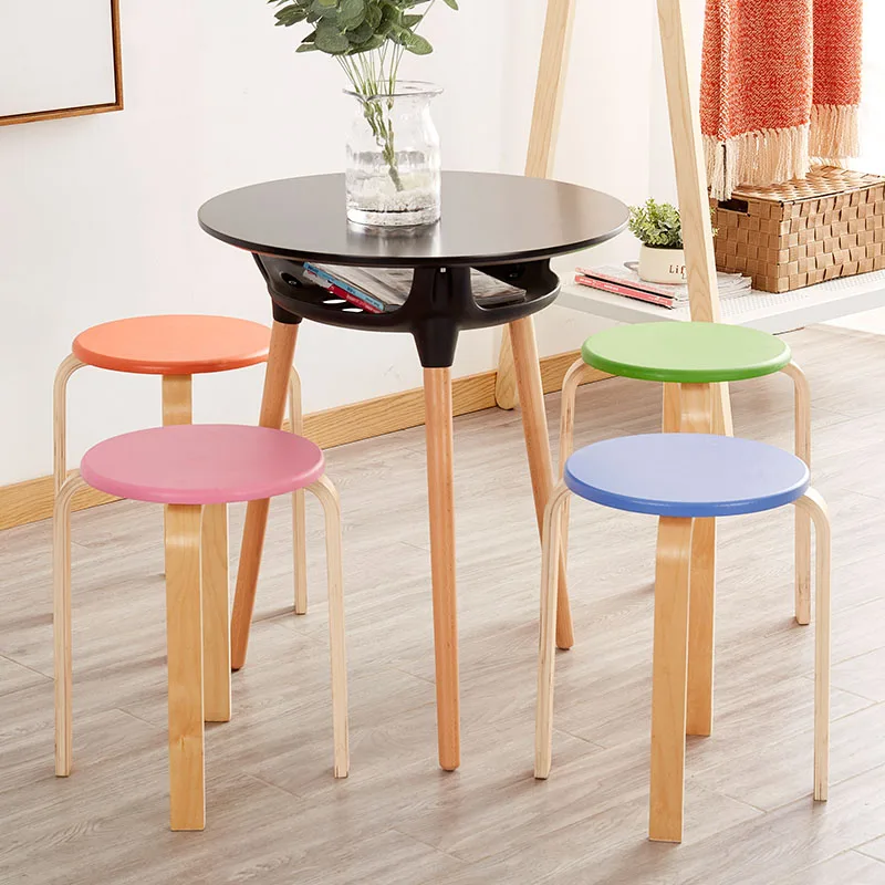 Японский стиль винтажный стул из цельного дерева современный минималистичный