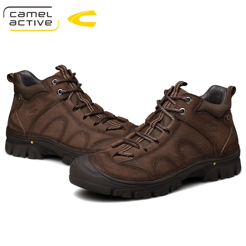 Мужские походные ботинки Camel Active прочные теплые дышащие сапоги из натуральной