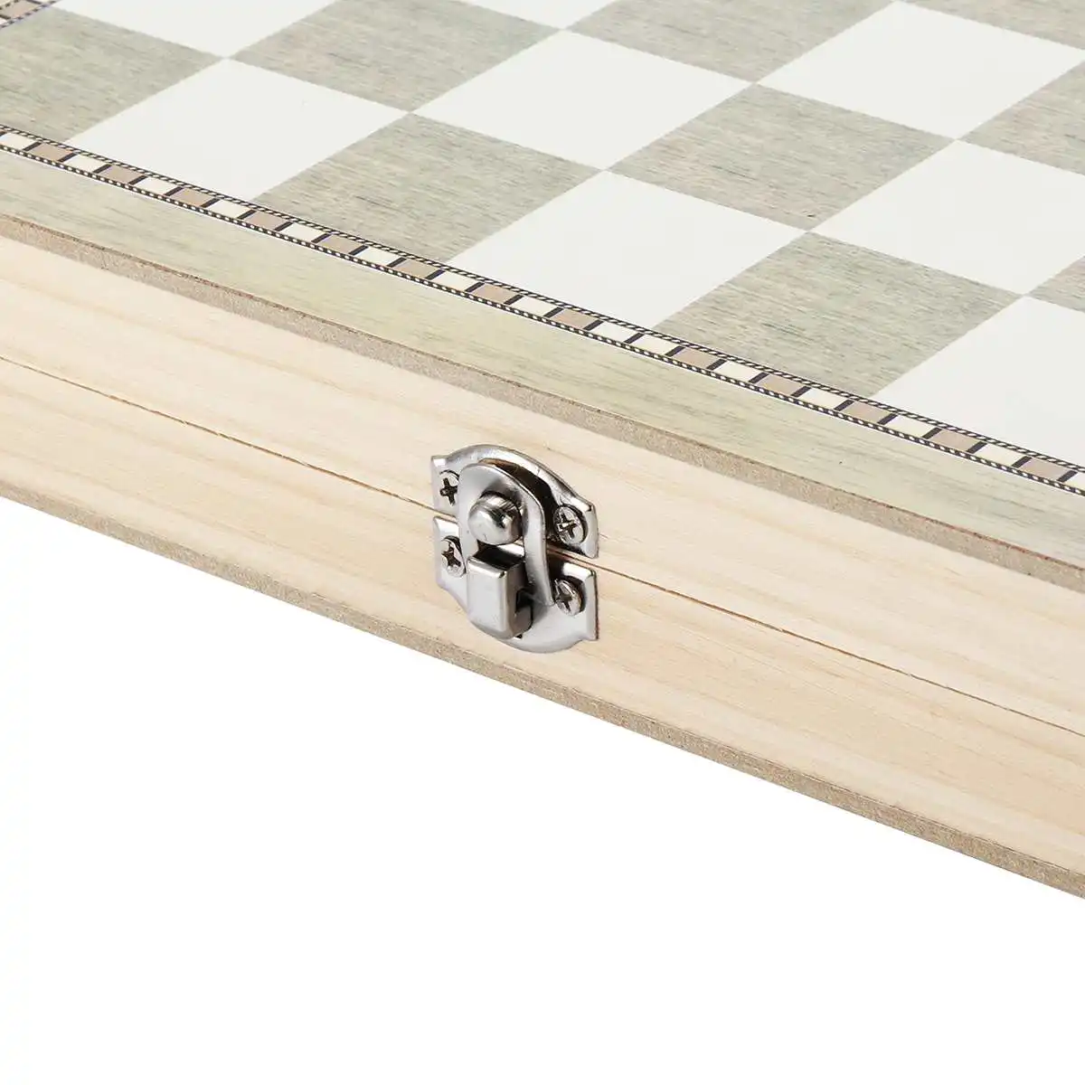 

3 in 1 Foldable Wooden Chess Board Set Travel Games Chess Backgammon Checkers Toy Chessmen Entertainment Game Board Toys Gift