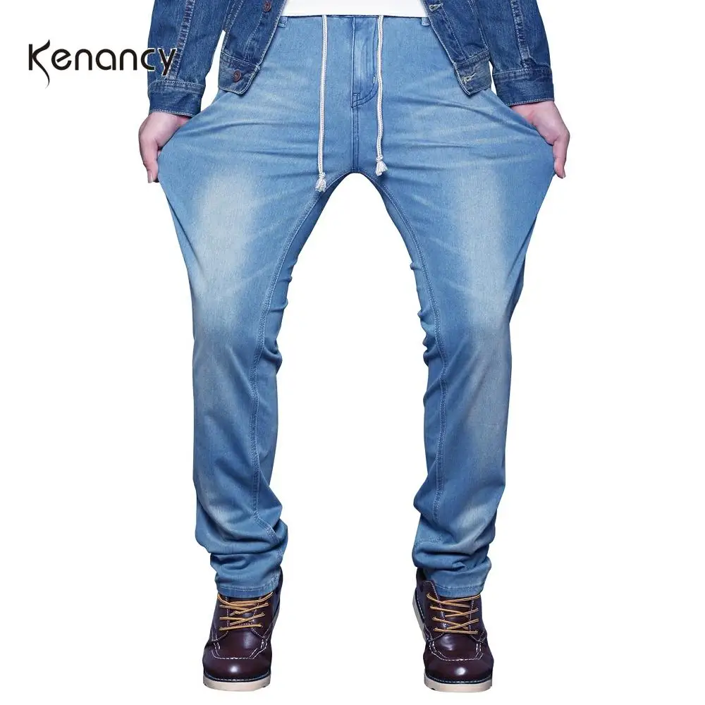 Мужские рваные джинсы heimks Суперэластичные со средней талией модные уличные