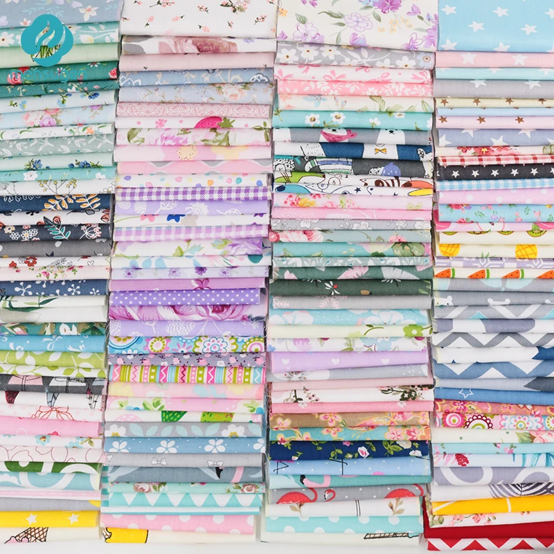 50 pcs 10cmx10cm 20 см x 25 см и 25 см x 25 см хлопчатобумажная ткань с принтом для шитья стеганые ткани для лоскутного рукоделия ручной работы - Цвет: 50 pcs 10cmx10cm