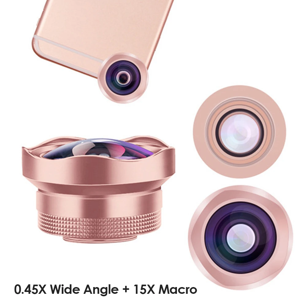 Широкоугольный макрообъектив рыбий глаз 4K HD оптический объектив для телефона