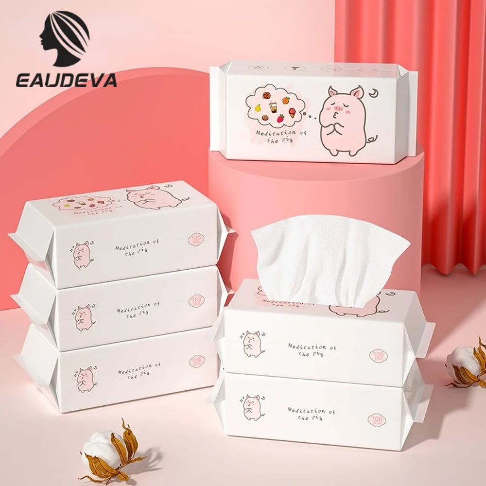 

50/100PCS Dry & Wet Disposable Wash Face Towel Clean Face Towel Make of Cotton Remove Makeup Towel Wash Facial Tissue