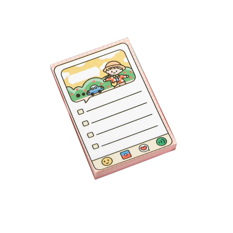 

Mohamm 100 Sheets /Pack Plan Notepad Memo Pad School Supplies Cartoon Paper Stationary Office Decoration Accessories