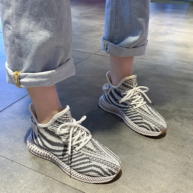 Дизайнерская обувь Kanye 350 женские кроссовки ADV роскошные вязаные зимние с