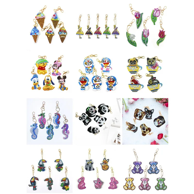 Новое поступление брелок с изображением бабочки животных цветов 5D алмазная