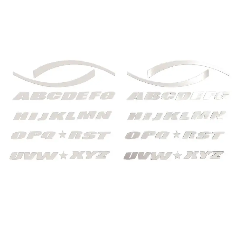 

Car Tire Wheel Sticker 26 Letters DIY Free Combination Reflective Decal for tyre Luminous stickers Glowing shine paster