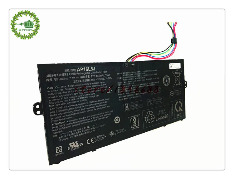 Аккумулятор GYIYGY 7 в 36 Втч 4670 мАч AP16L5J для Acer Aspire Swift 5 SF514-52T Spin 1 SP111-32N Series | Компьютеры