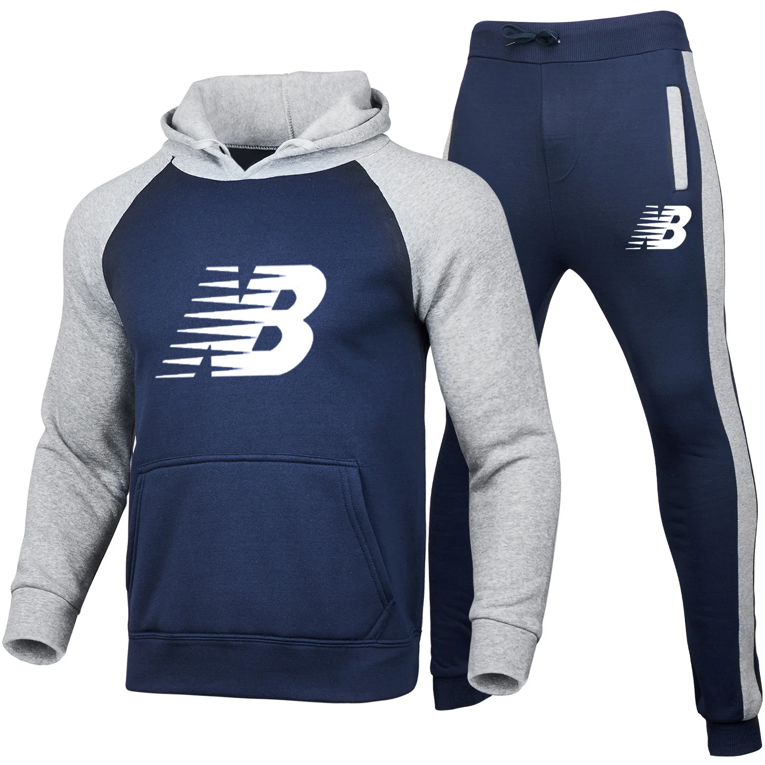 

Autumn Winter New Men's Suit Sportswear 2-Piece Hoodie+Trousers Jogging Fitness Sportswear Hedging Track Suit Sweater Suit S-3XL