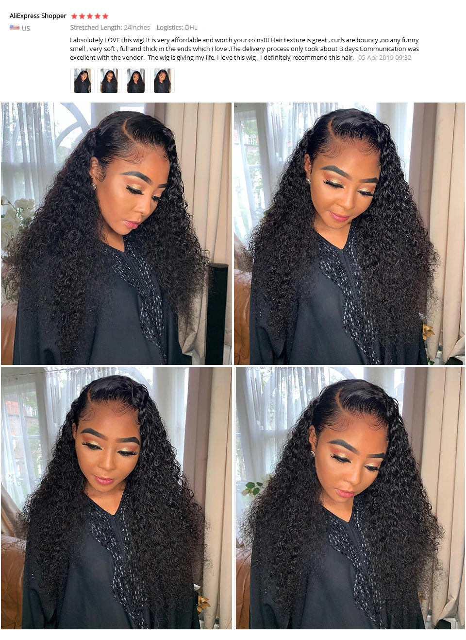 Meetu 4X4 Lace Closure Wig Malaysian Deep Wave Lace Front Wig Pre Plucked 180 Density Lace Front Wig 8-26" Remy Human Hair Wigs