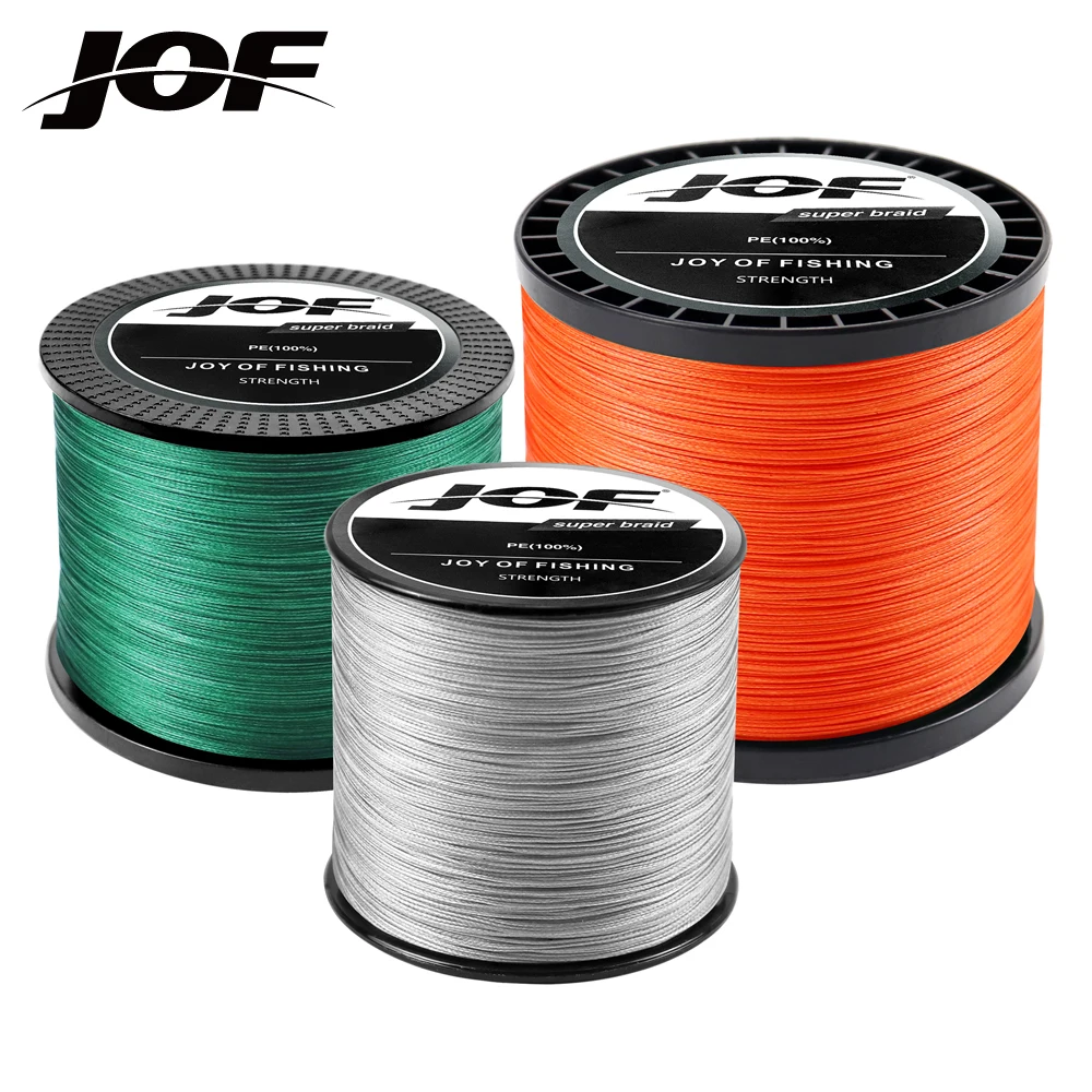 

JOF 4 Strands Fishing Line 300M 500M 1000M 100% PE Braided Saltwater Weave Carp Multifilament Durable 4 Threads Accessories