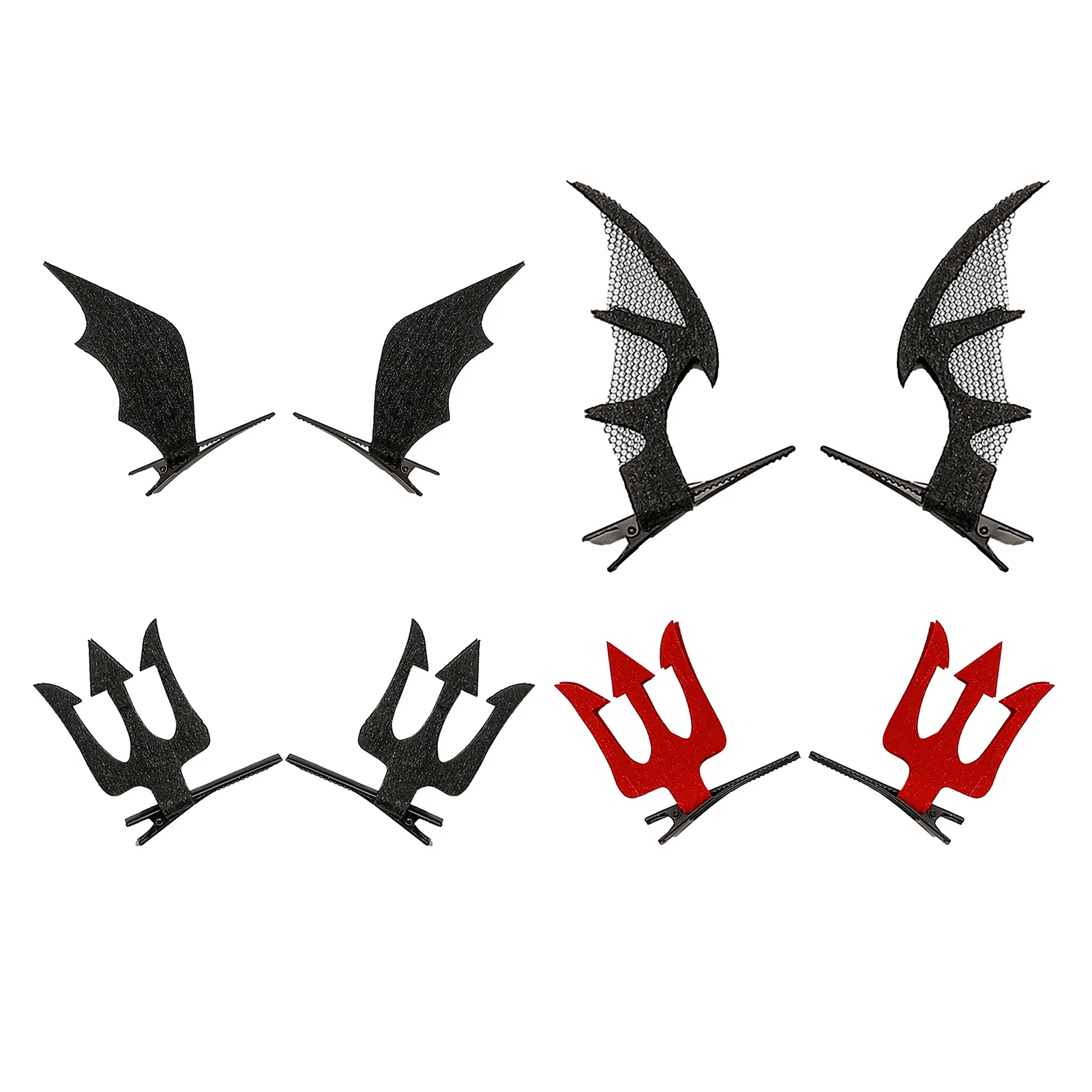 1 шт. головная повязка на Хэллоуин с черными крыльями дьявола Черная вилка