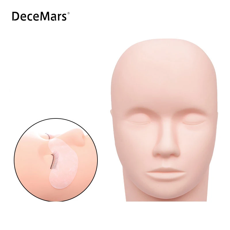Модель головы манекена DeceMars резиновая форма для наращивания ресниц косметика