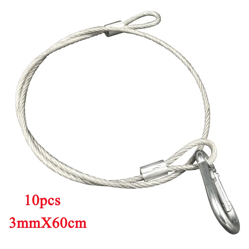 

10 шт., Проволочный трос из нержавеющей стали GVT, 60 см, 3 мм