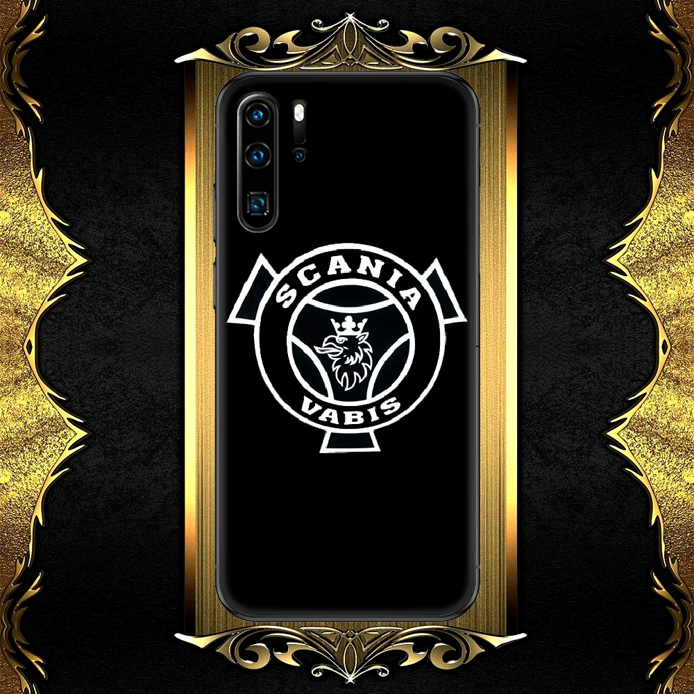 

S-SCANIAS Brand Phone Case For Huawei P Mate 10 20 30 40 Pro Lite Smart 2019 2021 black Prime Trend Etui Soft Waterproof