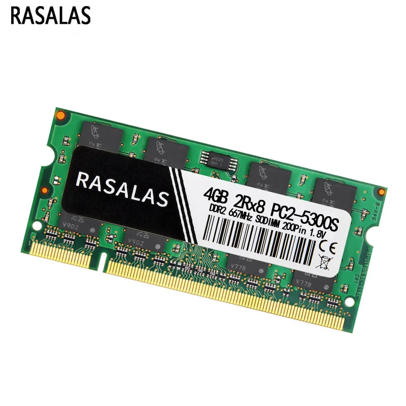 Оперативная память Rasalas DDR2 4G для ноутбука 5300 6400 667 800 МГц SODIMM 200pin 1 8 в PC2 оперативная