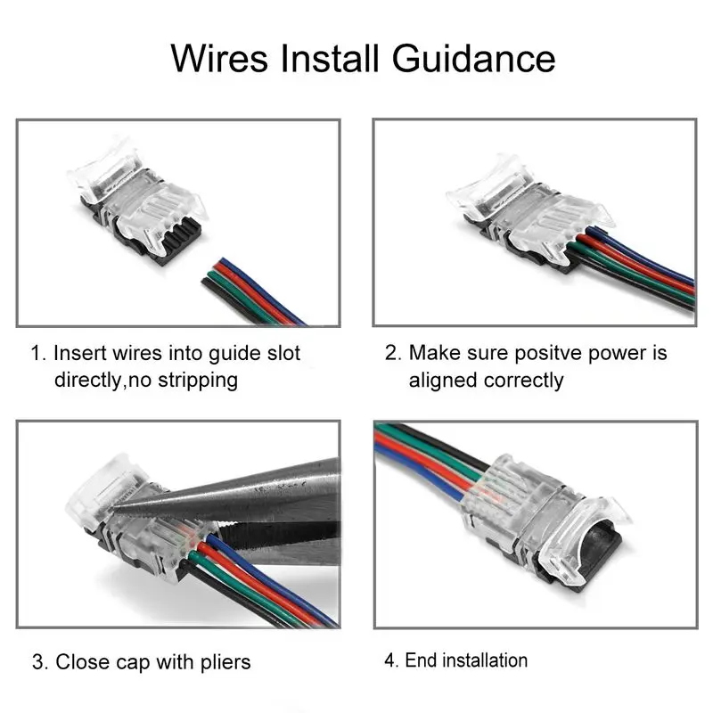 10 шт. 2pin 3pin 4pin 5pin Светодиодная лента коннектор для RGB RGBW RGBWW 2812 3528 5050 клеммный