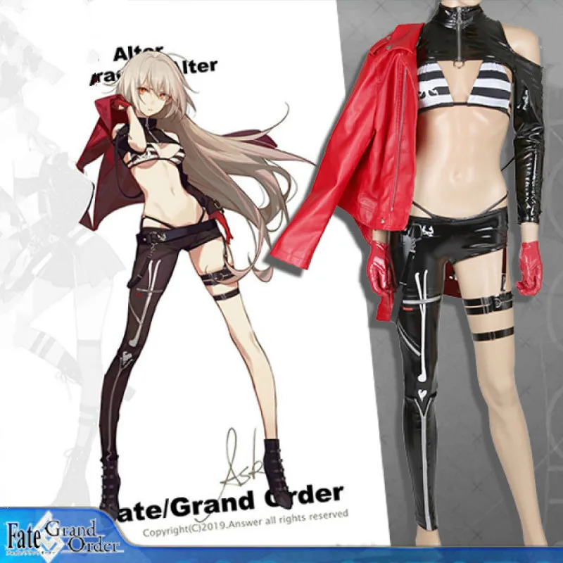 Fate/Grand Order Joan of Arc карнавальный костюм FGO Jeanne D'Arc Alter Santa Lily Cos Black Moon подарок подруге