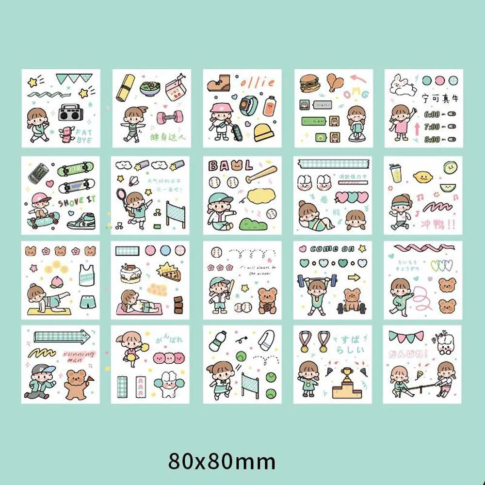 20 листов милые наклейки в виде планеты|Канцелярские наклейки| |